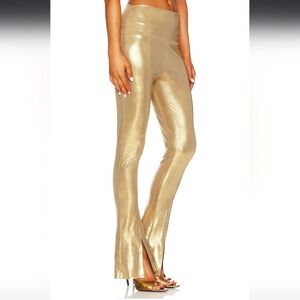 Norma Kamali Gold spat leggings, XS
